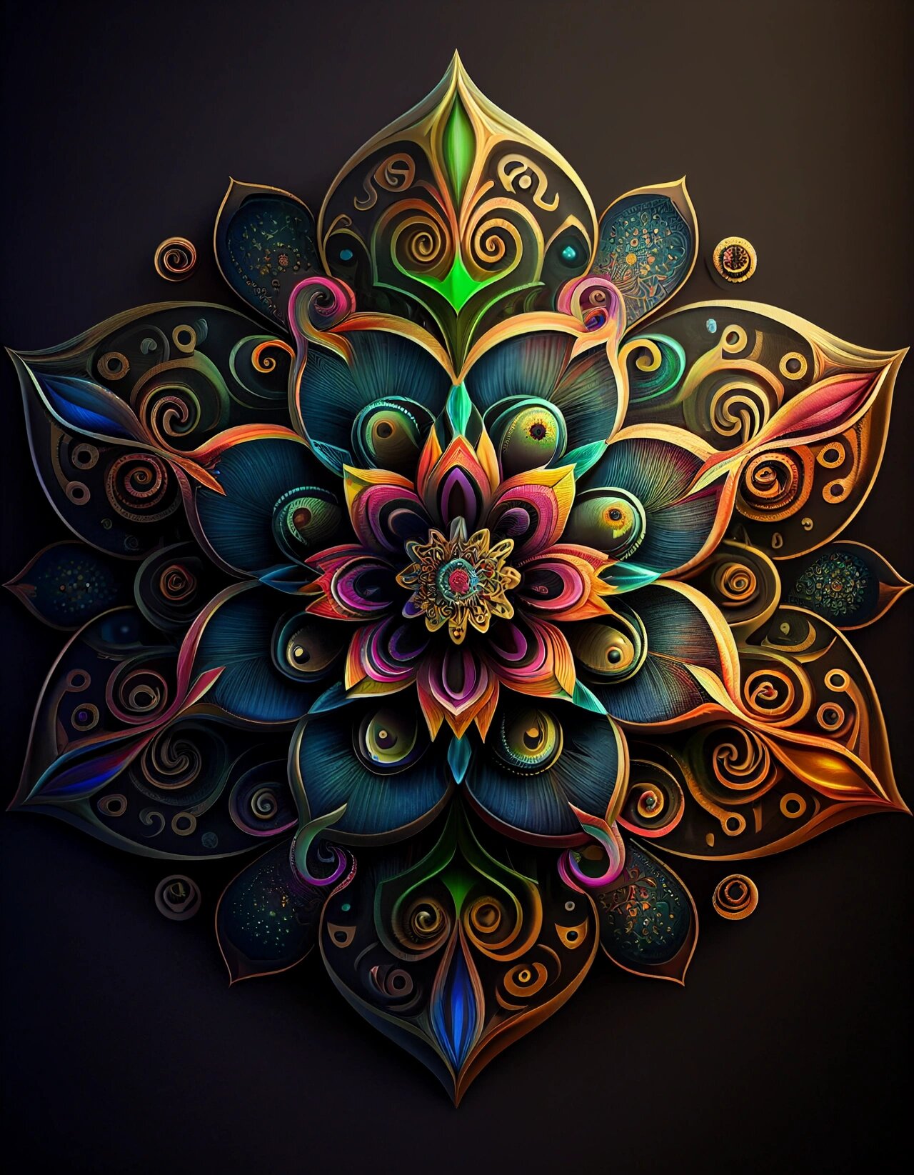 四款彩色原创曼陀罗 你们自行取图.