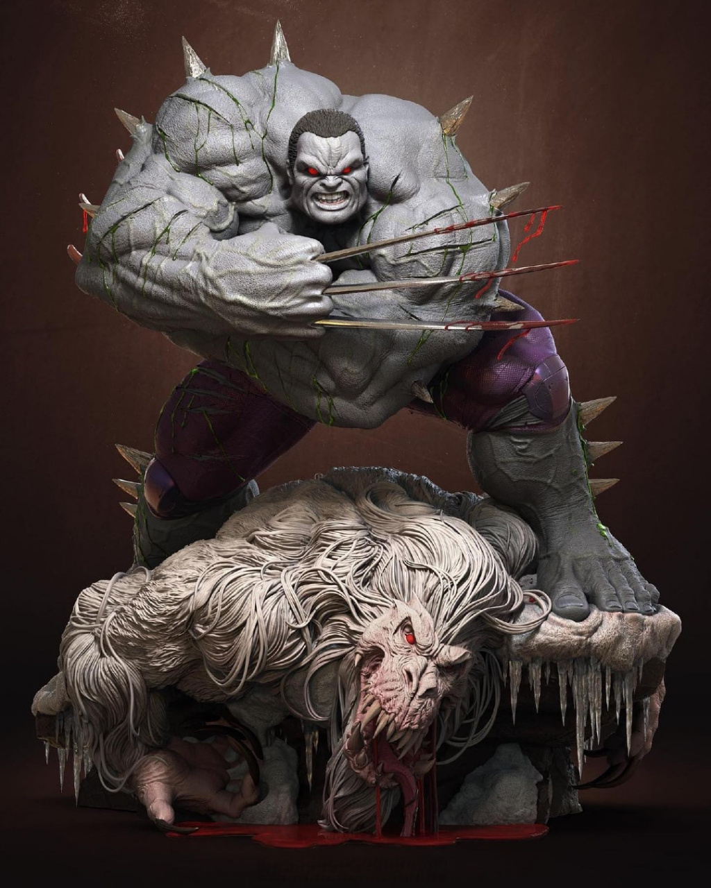 61weapon h vs wendigo  武器h vs 雪怪温迪戈  61sculpted by