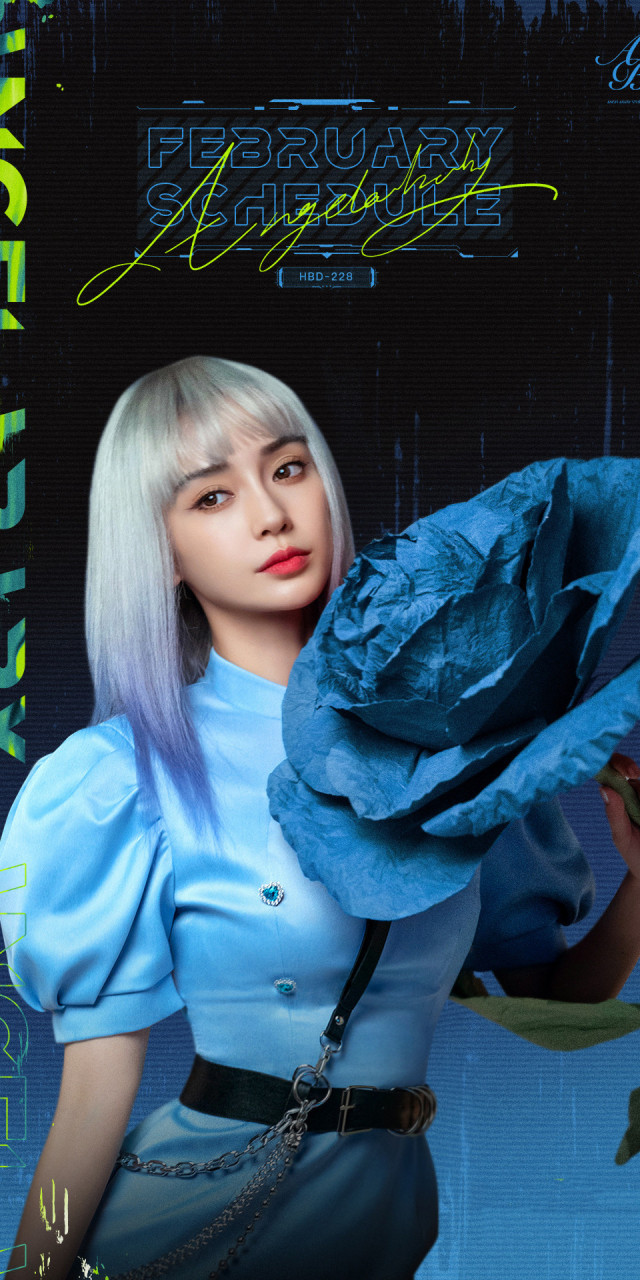 angelababy银发造型大片壁纸图片,轻盈柔美少女感满满