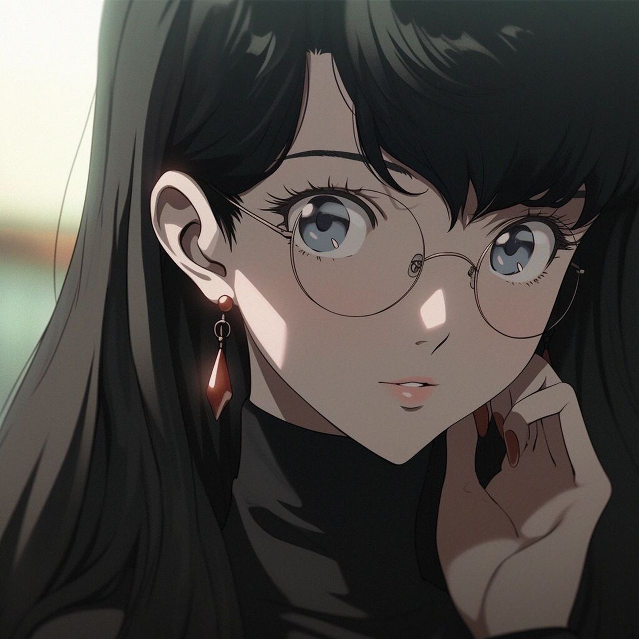 midjourney|旧漫头像-很a哒黑长直大姐姐