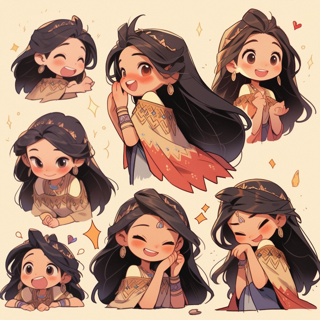 midjourney表情包|迪士尼系列- 雅典娜公主 古希腊神话中备受尊崇和