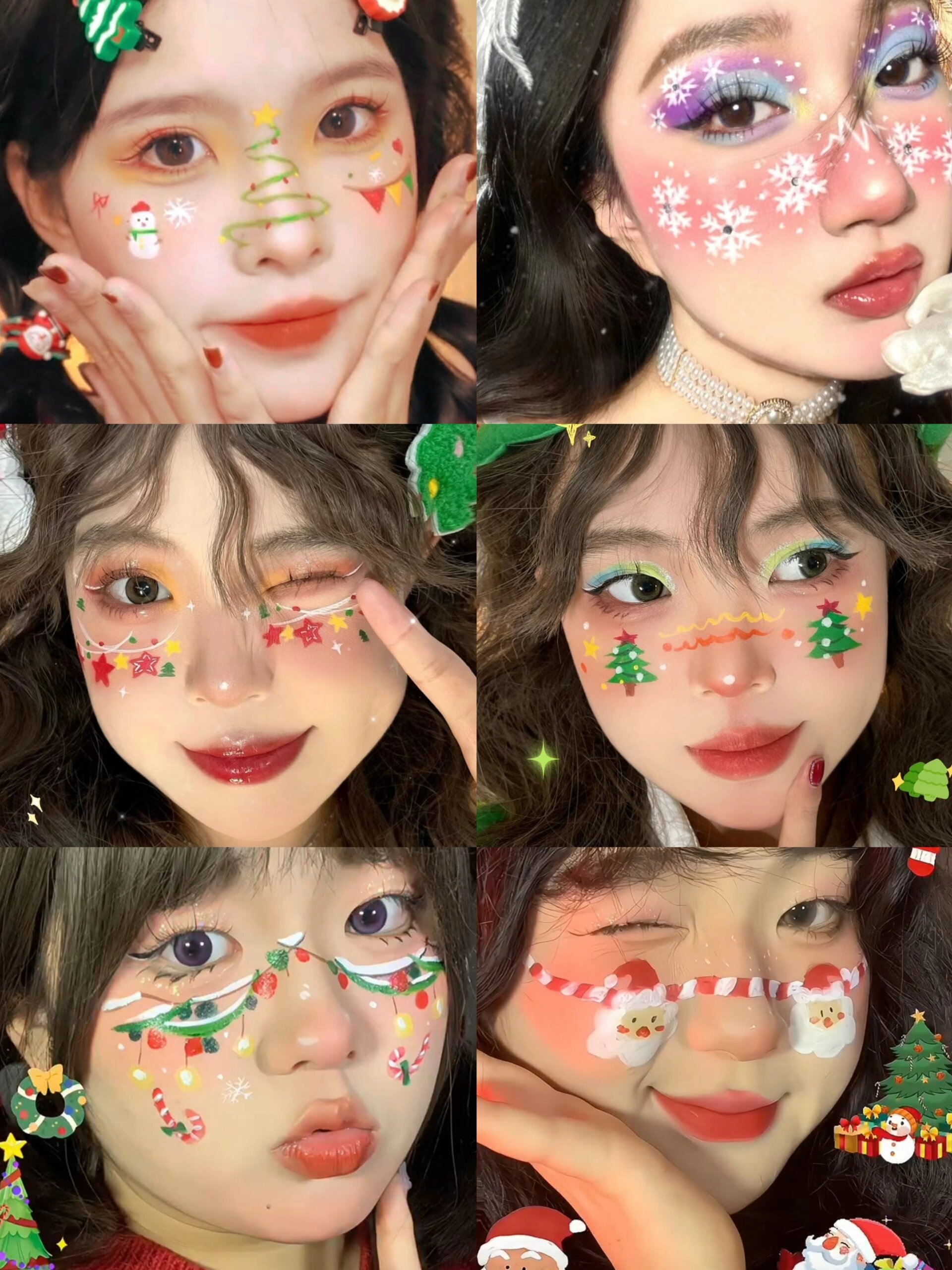 弯道超车Ⅰ圣诞节成人儿童妆合集Ⅰ面部彩绘