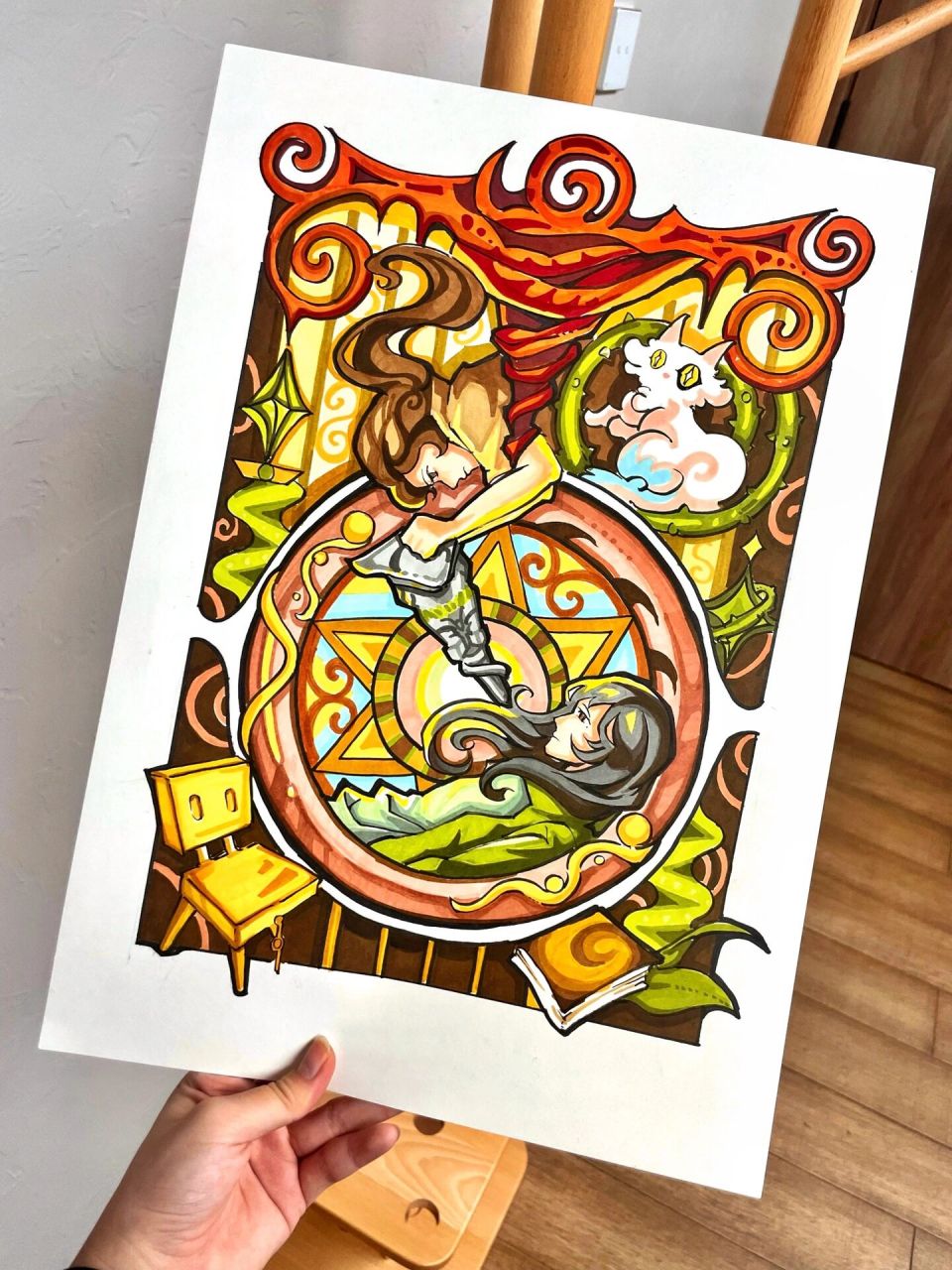 考研马克笔手绘示范|玲芽之旅 一张视觉传达考研马克笔手绘示范～ 赶