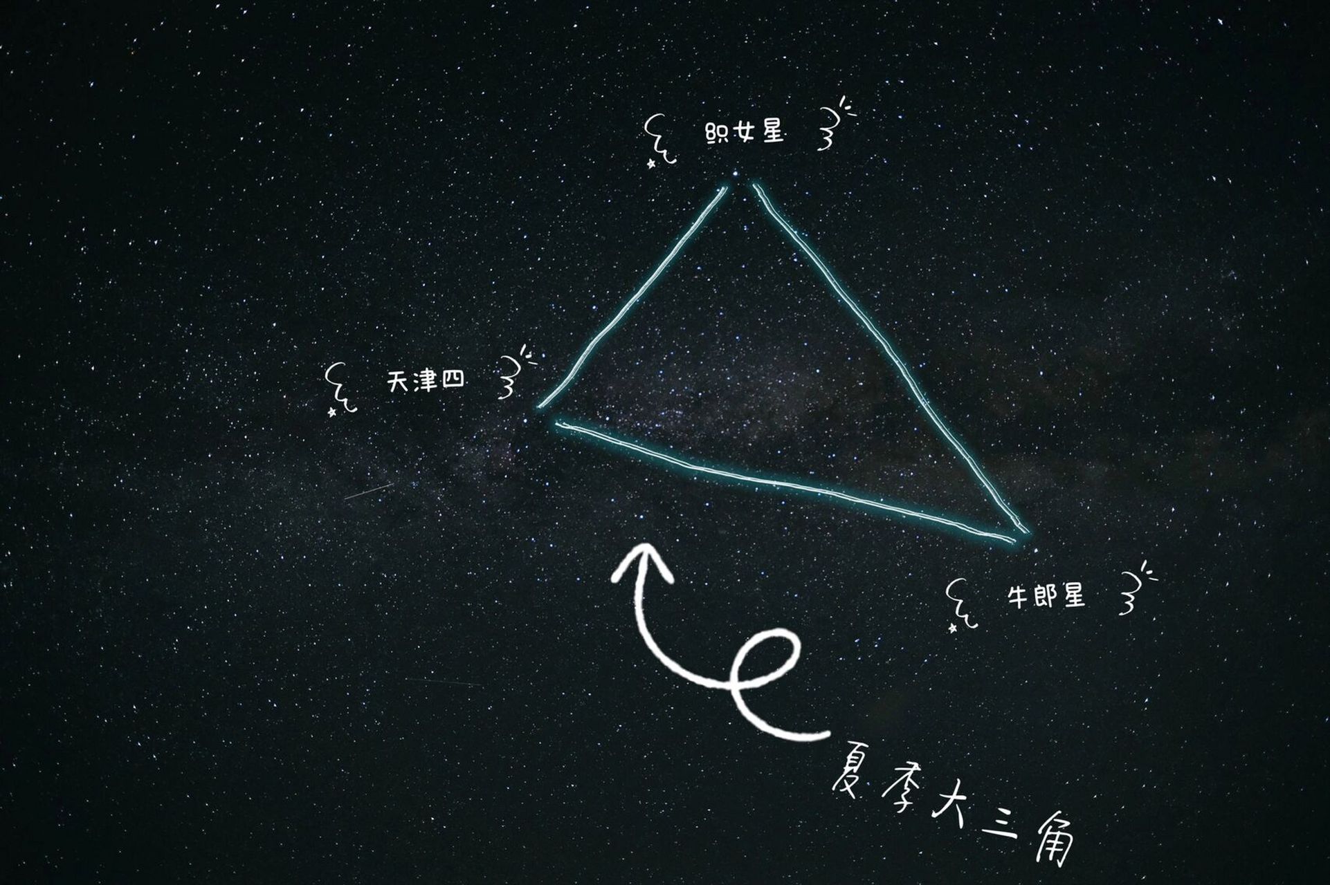 牛郎星和织女星谁大图片