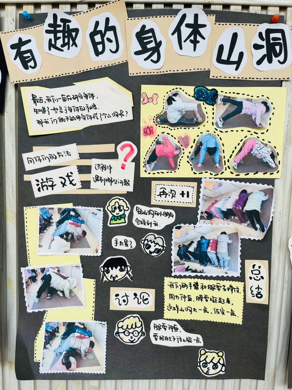 幼儿园 大班 班本 主题墙 小身体 大奥秘 1️⃣缘起 我有多高 2
