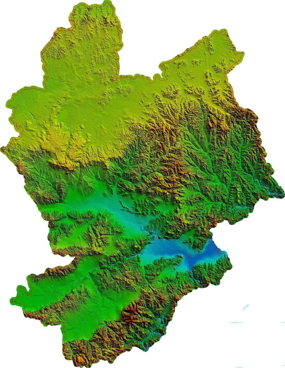 张家口市地形图 张家91市位于河北省北部.