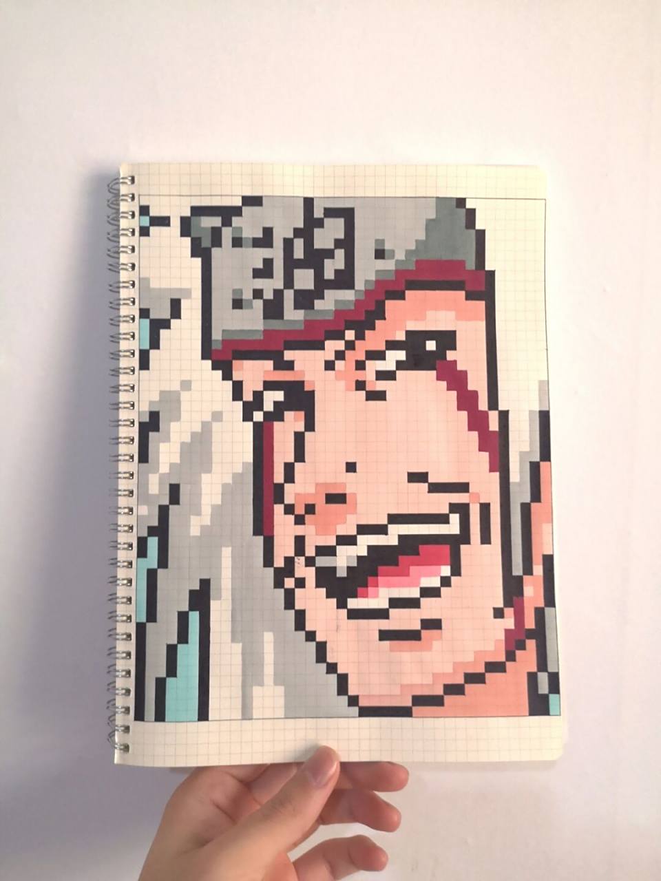 自来也 你是真正的火之意志 网格本:a4 #自来也# #像素画# #火影忍者