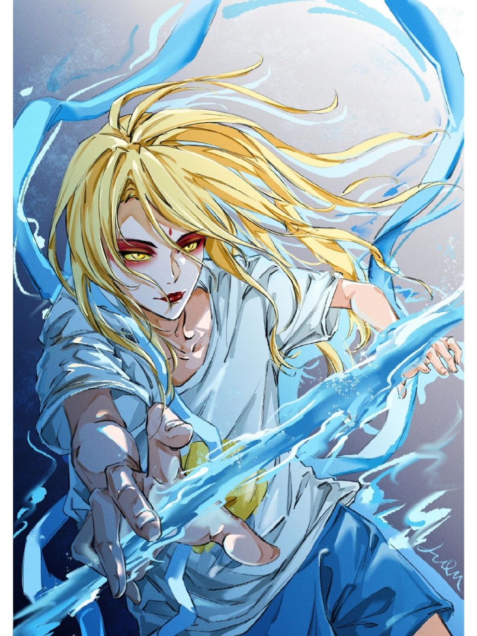 "敛身着面具,雪谷舞雷鸣———" 画了球儿,神格面具帅死谁了啊啊啊