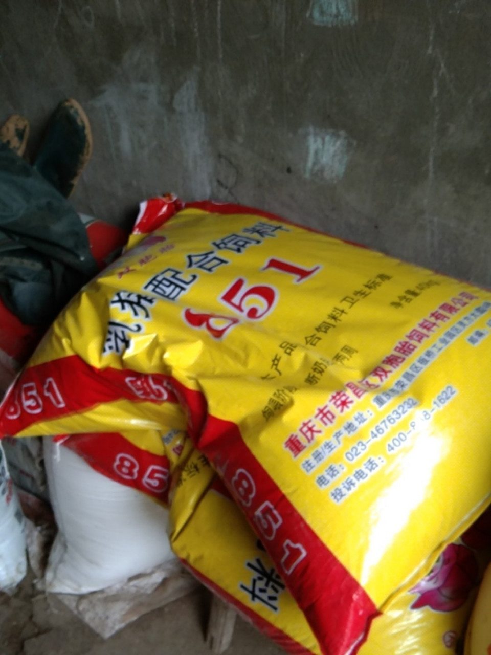 双胞胎饲料 双胞胎饲料851两包 ,母猪饲料一包 合计三包