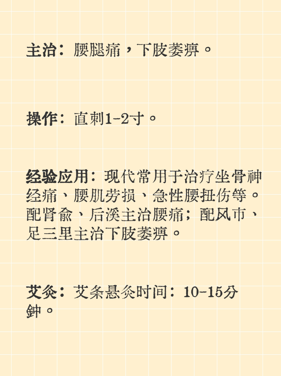 每天认识一个穴位-殷门