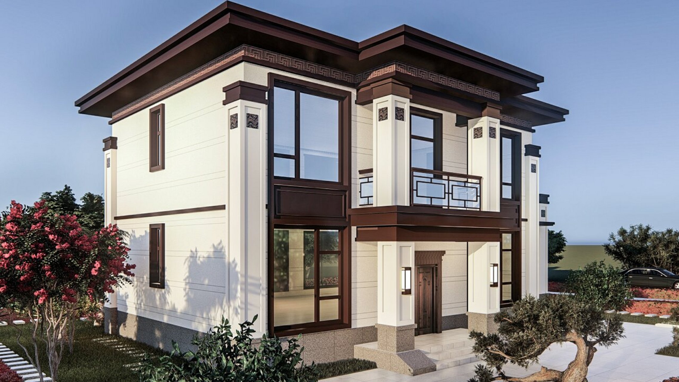 这是位于贵州遵义市的一栋二层乡村别墅项目,业主在北京工作,一直很少