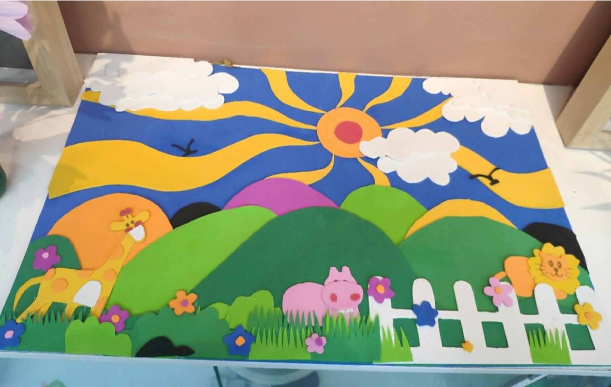 儿童海绵纸剪贴画 简单又可爱好看的儿童海绵纸剪贴画