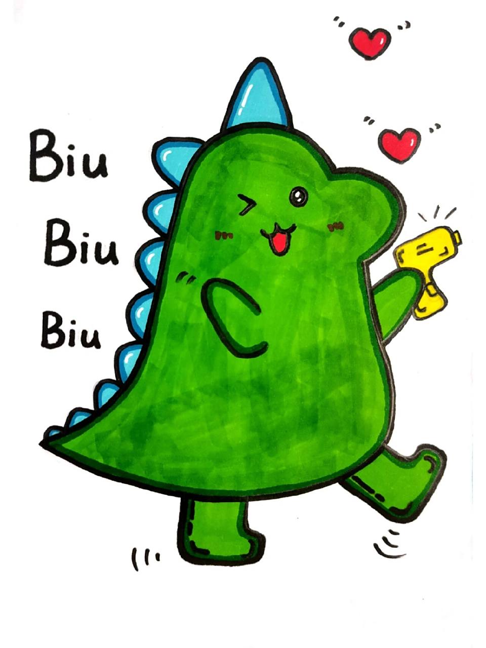 萌萌哒小恐龙简笔画,超级简单哦 萌萌哒小恐龙简笔画,超级简单哦,收藏