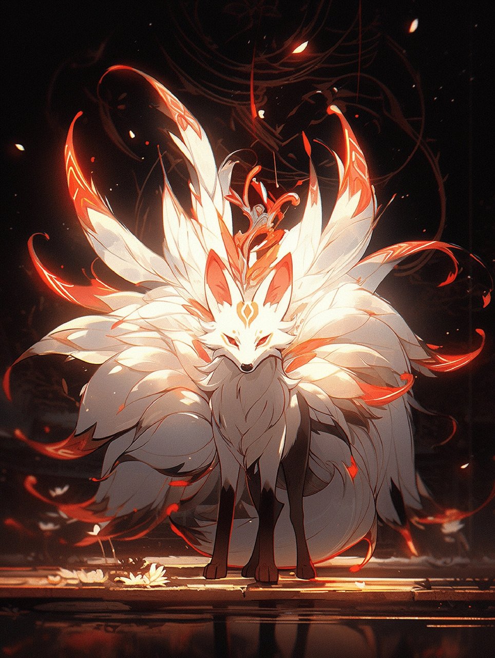 「游戏素材」——九尾狐 风起云涌,狐媚九霄,红颜倾国,九尾之妖.