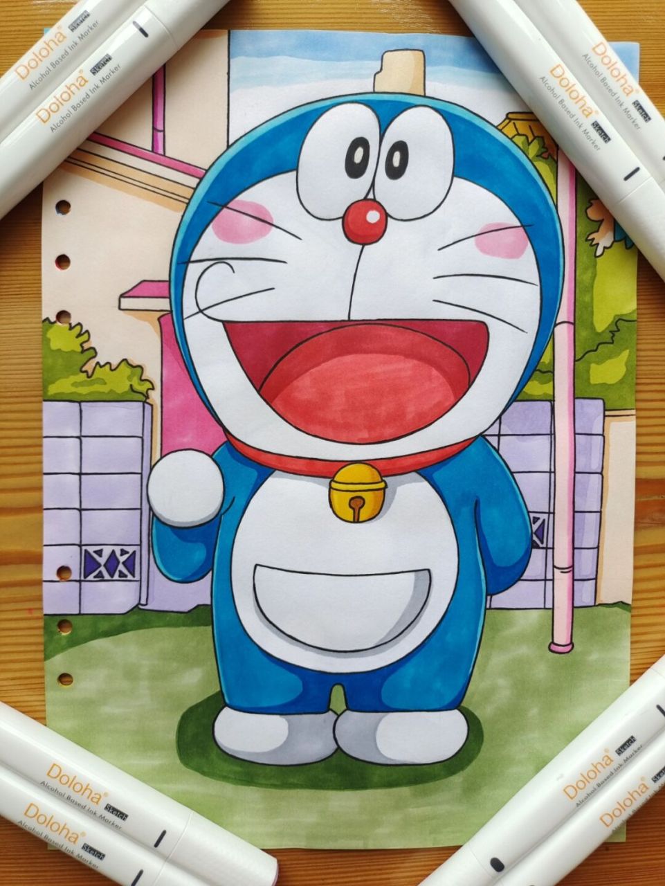 哆啦a梦手绘(附原图) 哆啦a梦手绘,最后一张原图.