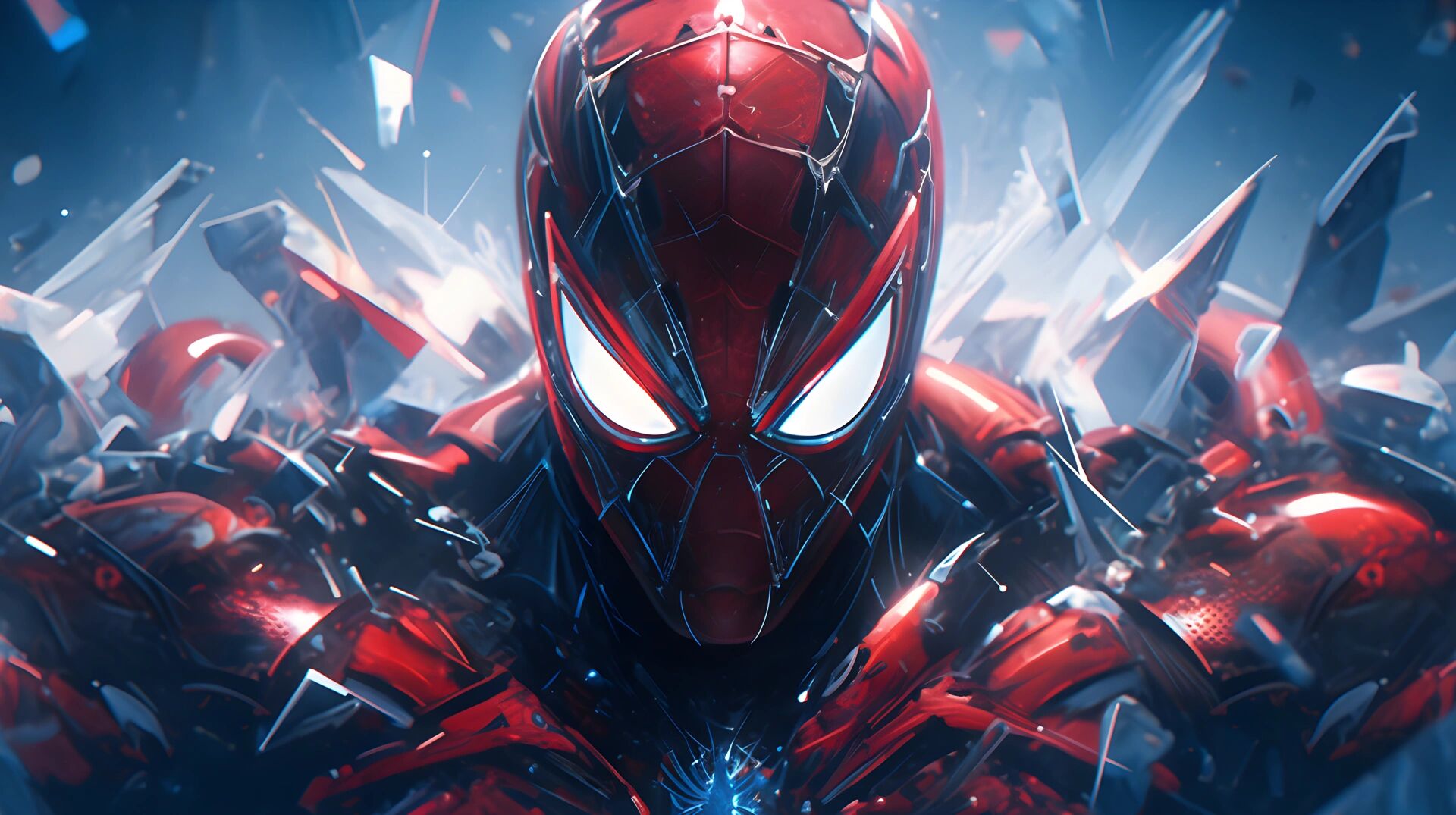 midjourney|铁甲蜘蛛侠|4k 16:9电脑壁纸 当托尼给蜘蛛侠打造了一身更