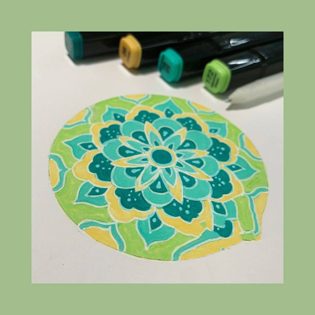 适合纹样绘制步骤 花卉纹样有多美|原创 马克笔手绘适合纹样 圆形适合