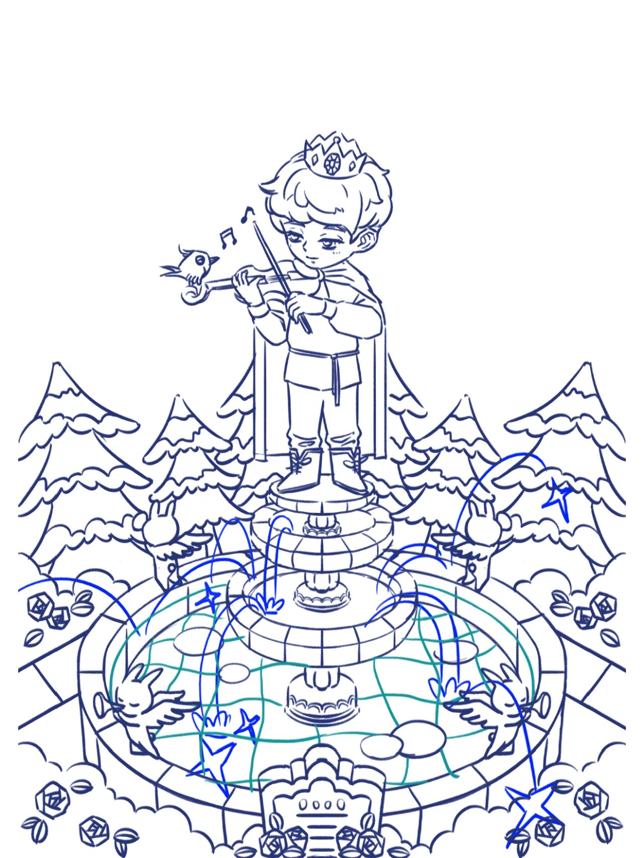 快乐王子|97 附绘画过程    "你为什么不能像快乐王子那样呢?