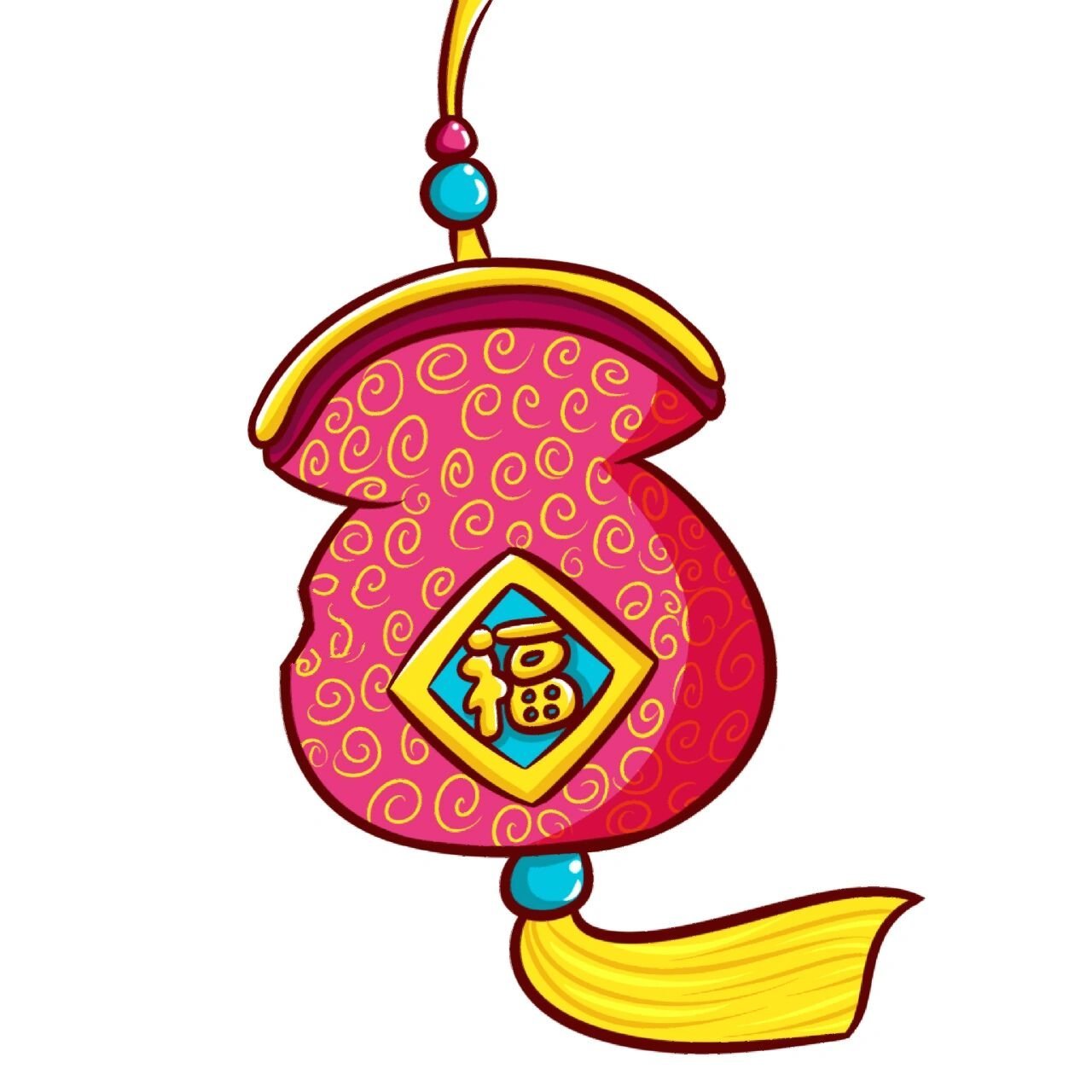 各种样式的福袋手绘分 享给大家! 愿看到的各位都有90有福!