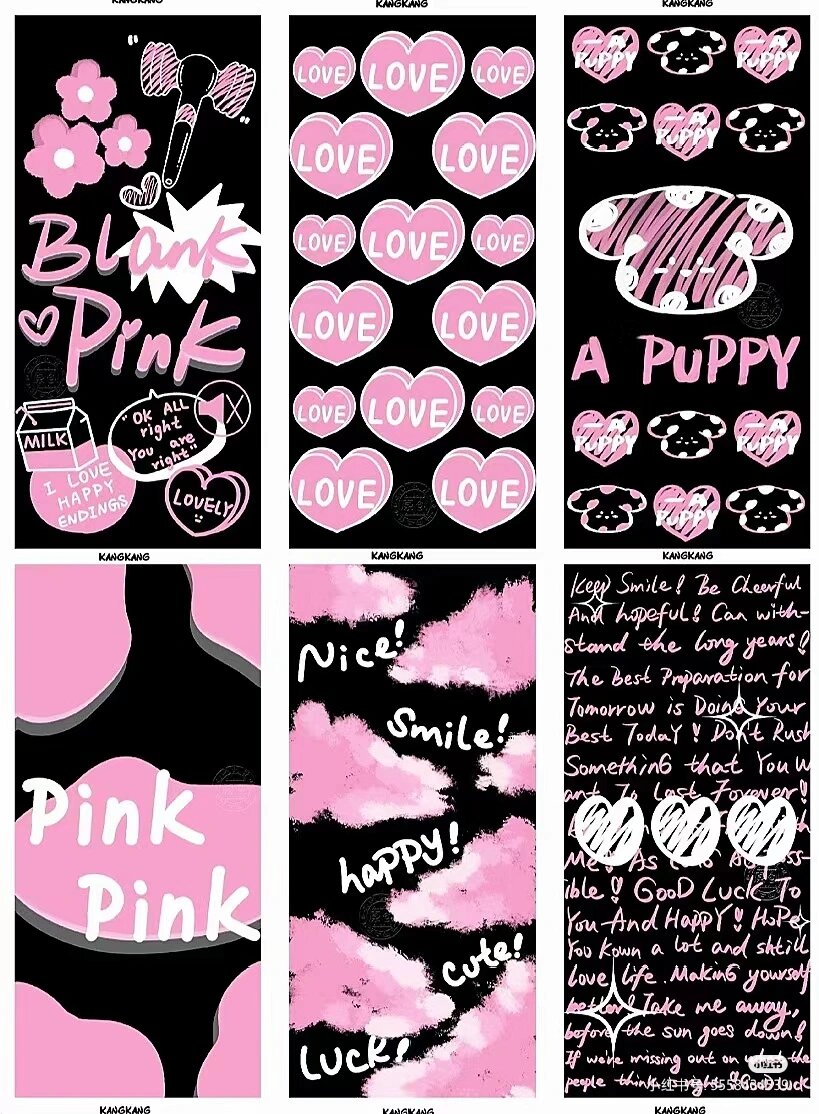 粉黑色壁纸 色系