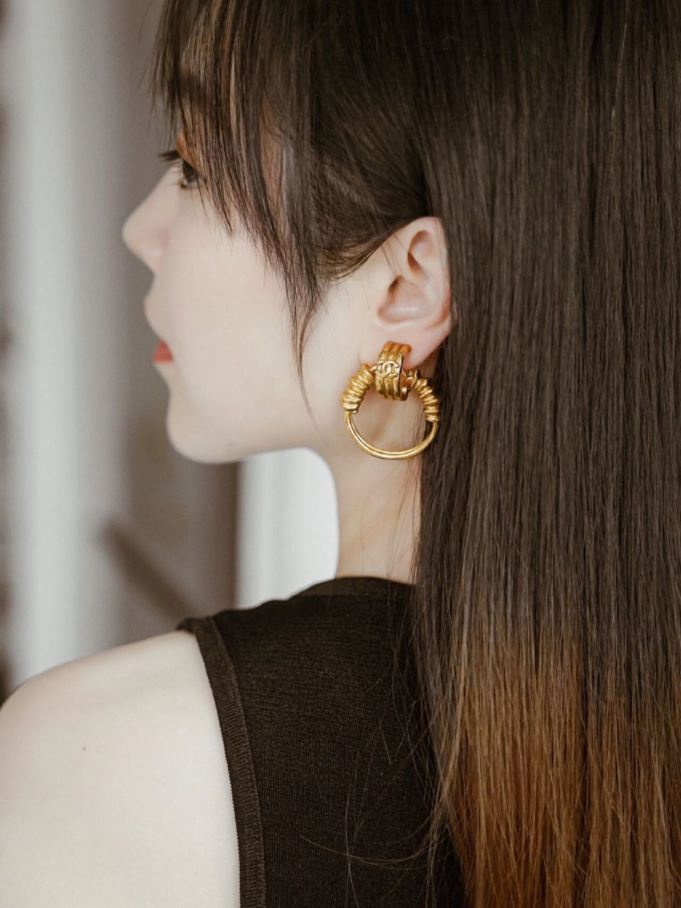 小众首饰|绝美双c95中古香奈儿耳环vintage 96香奈儿chanel双c