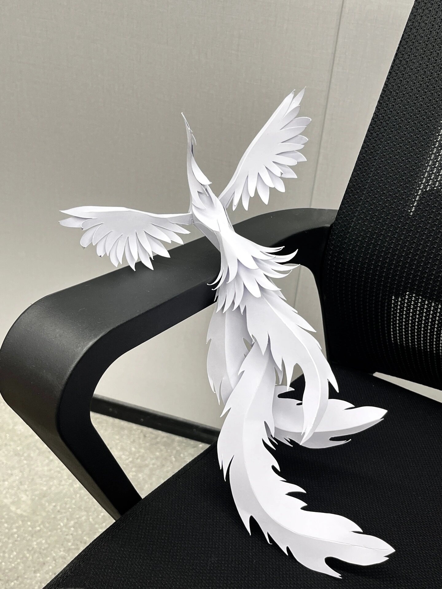 第一次挑战纸雕小凤凰 记录人生第一只小凤凰 还算挑战成功吗!