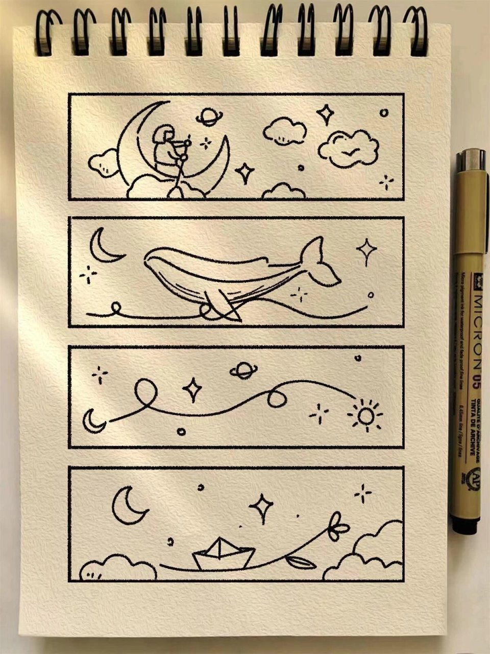 9张ins风分镜插画手绘