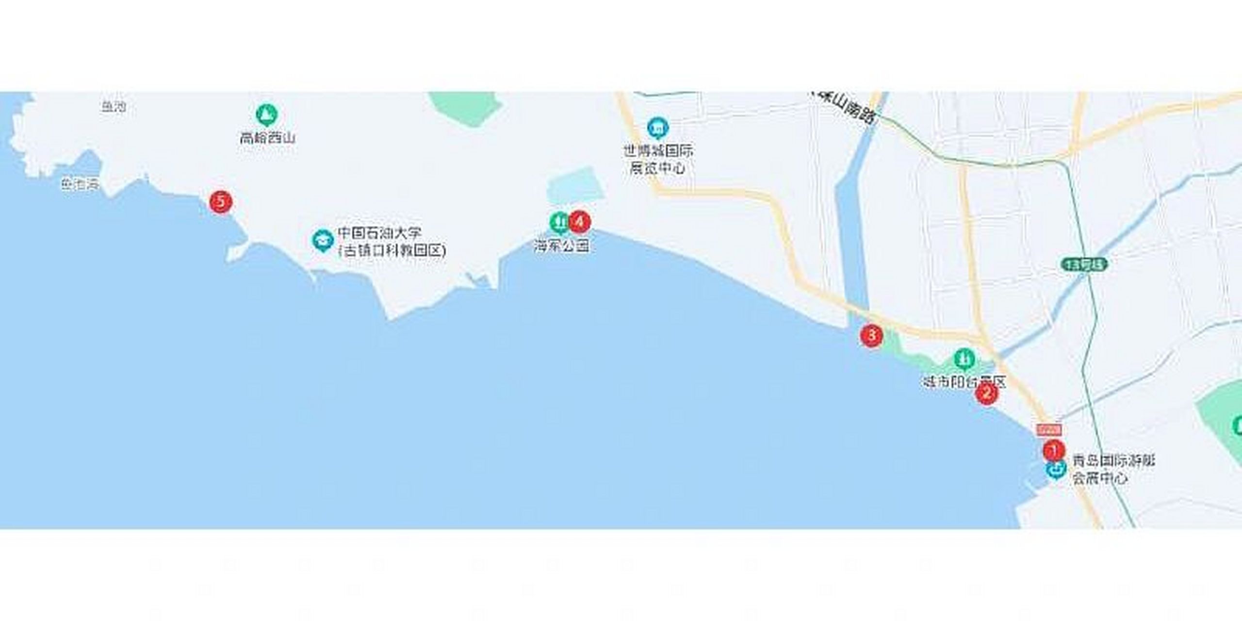 保利海滩赶海:从青岛出发向西沿滨海大道(漓江西路)一直向西至青岛