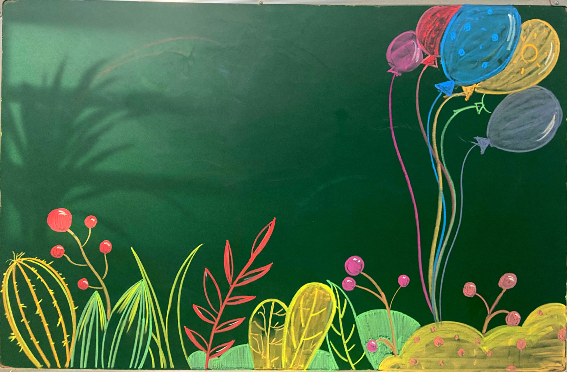 黑板报|粉笔画61一些角落