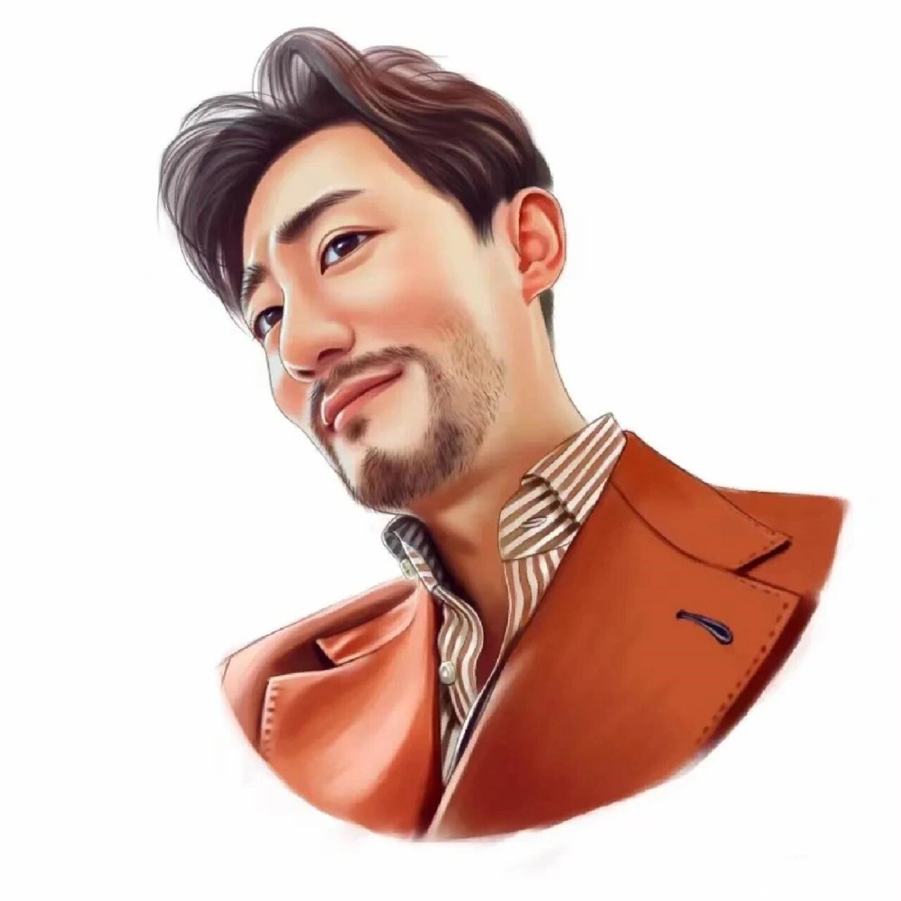 沉稳冷静的手绘头像 做独一无二的自己 成熟气质的手绘写实头像 高级