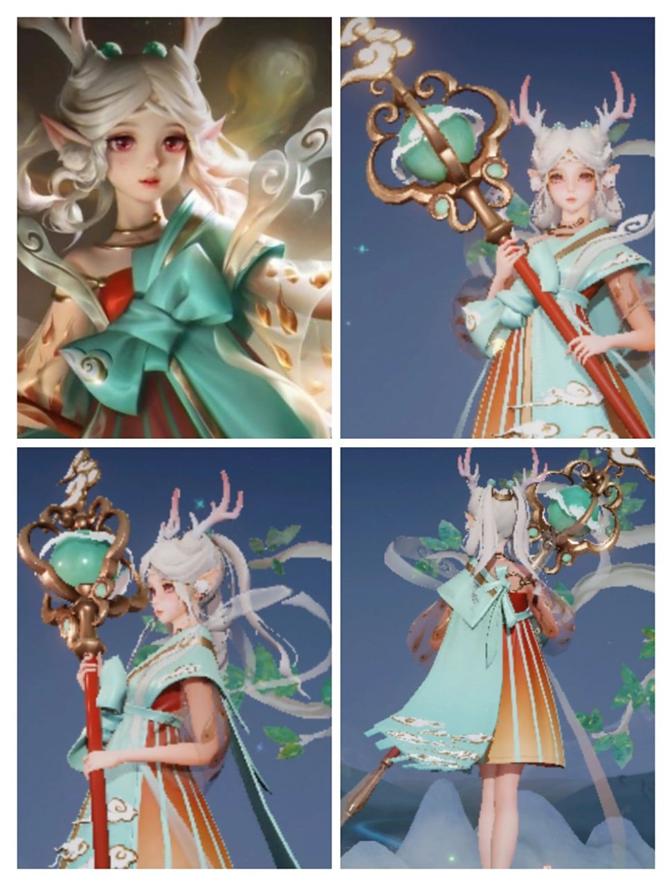 瑶建模正脸加侧脸加背影   原皮瑶:"过去生于未来" 森:"今天阿瑶也没