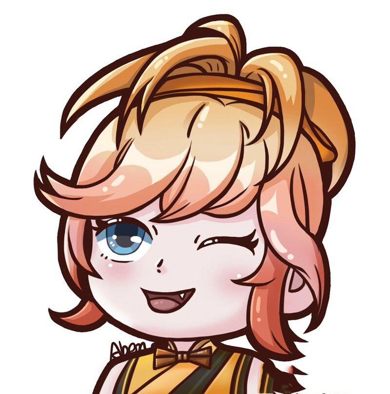 姬小满的q版头像 | 王者荣耀同人绘 尝试用新的上色方式来表达,感觉