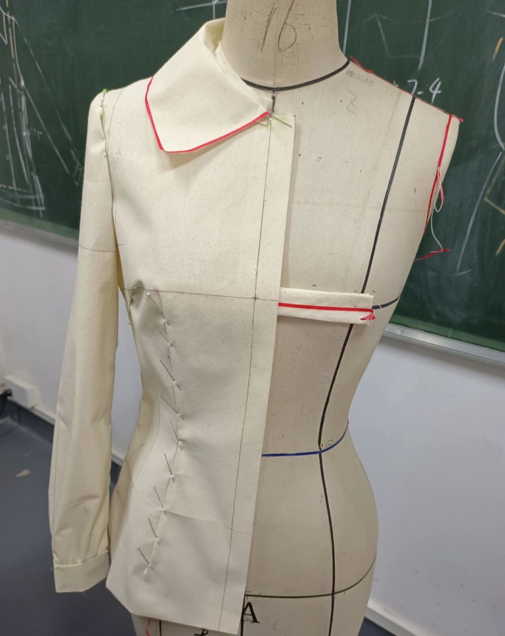 立体裁剪——女衬衫   老师做的vs我做的98  领子真的太难了09