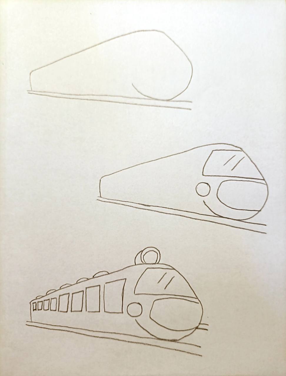 简笔画(76)火车 坚持就是胜利.