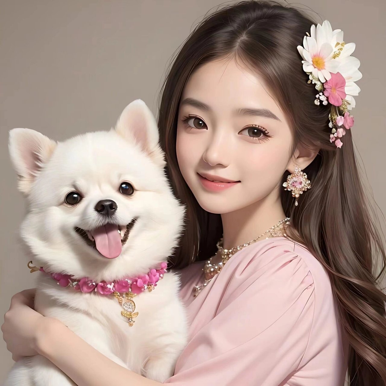 ai绘画# #头像约稿# #优质女生头像# #微信头像# #博美# #可爱的