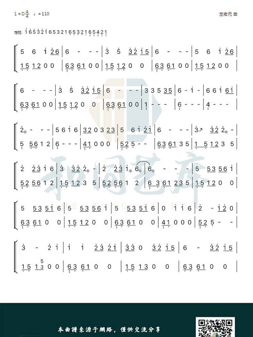 曲谱分享 今日曲谱伴奏分享06 《千年等一回》