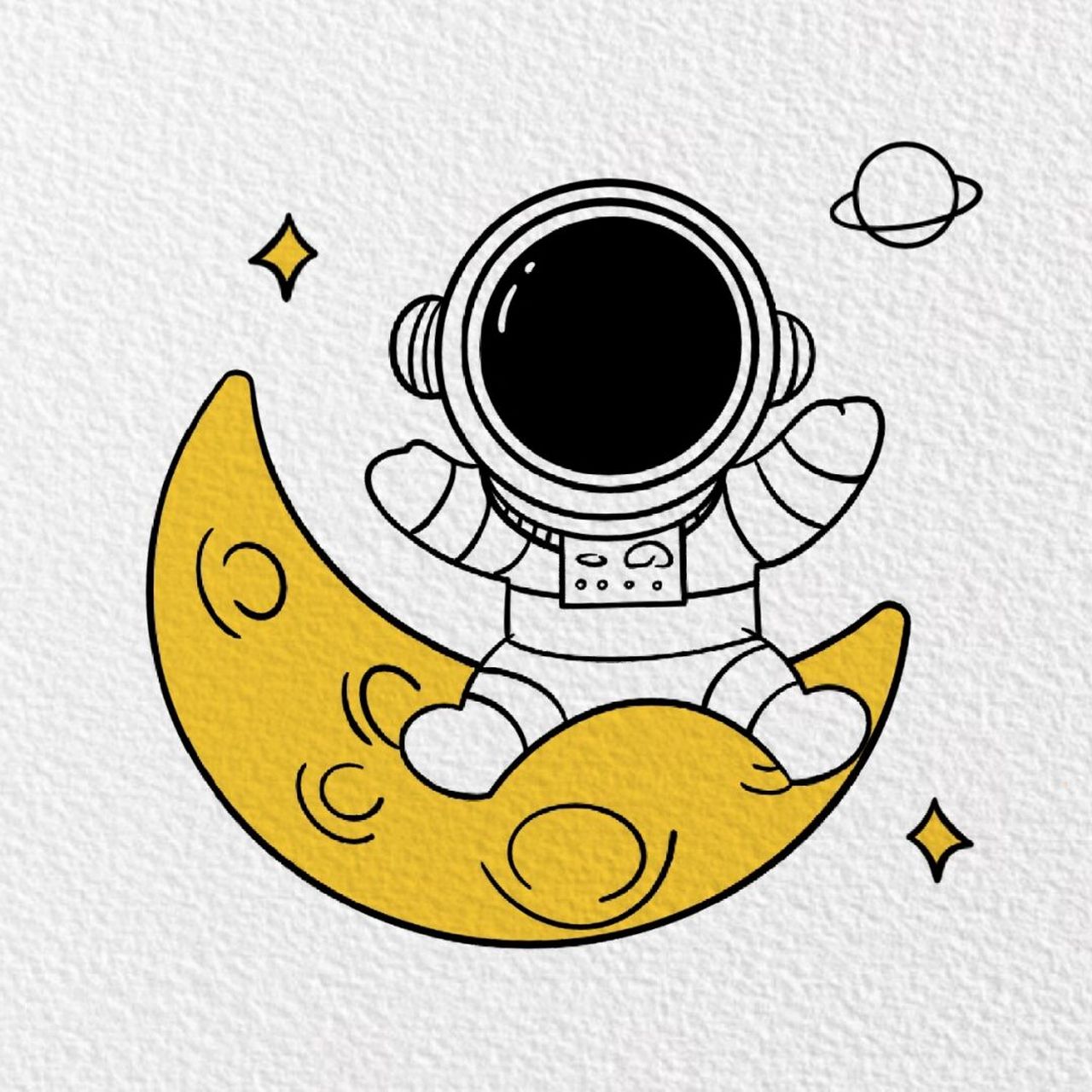 简笔画|【宇航员】(附过程) 94 94 94