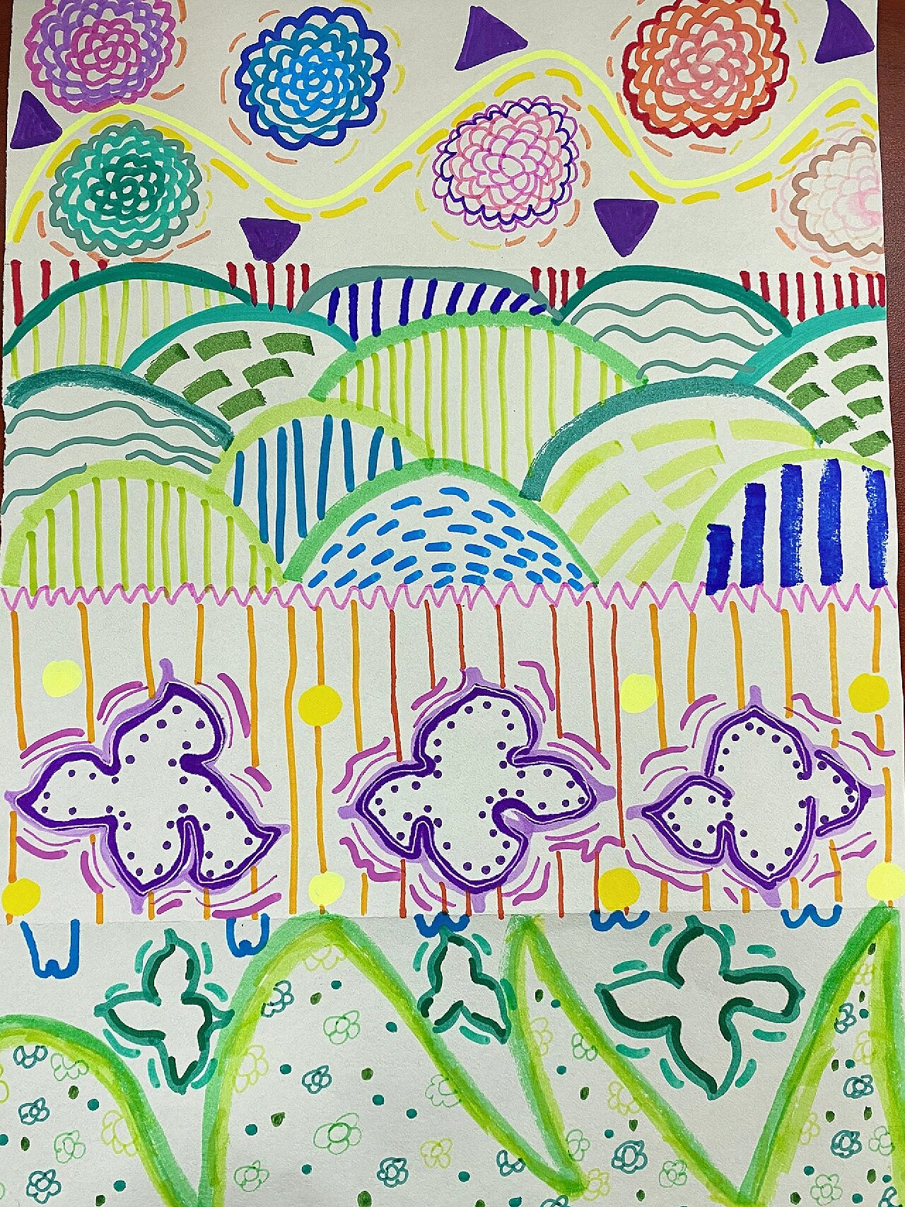 来自四年级一班同学们的作品—节奏的美感 927815900091