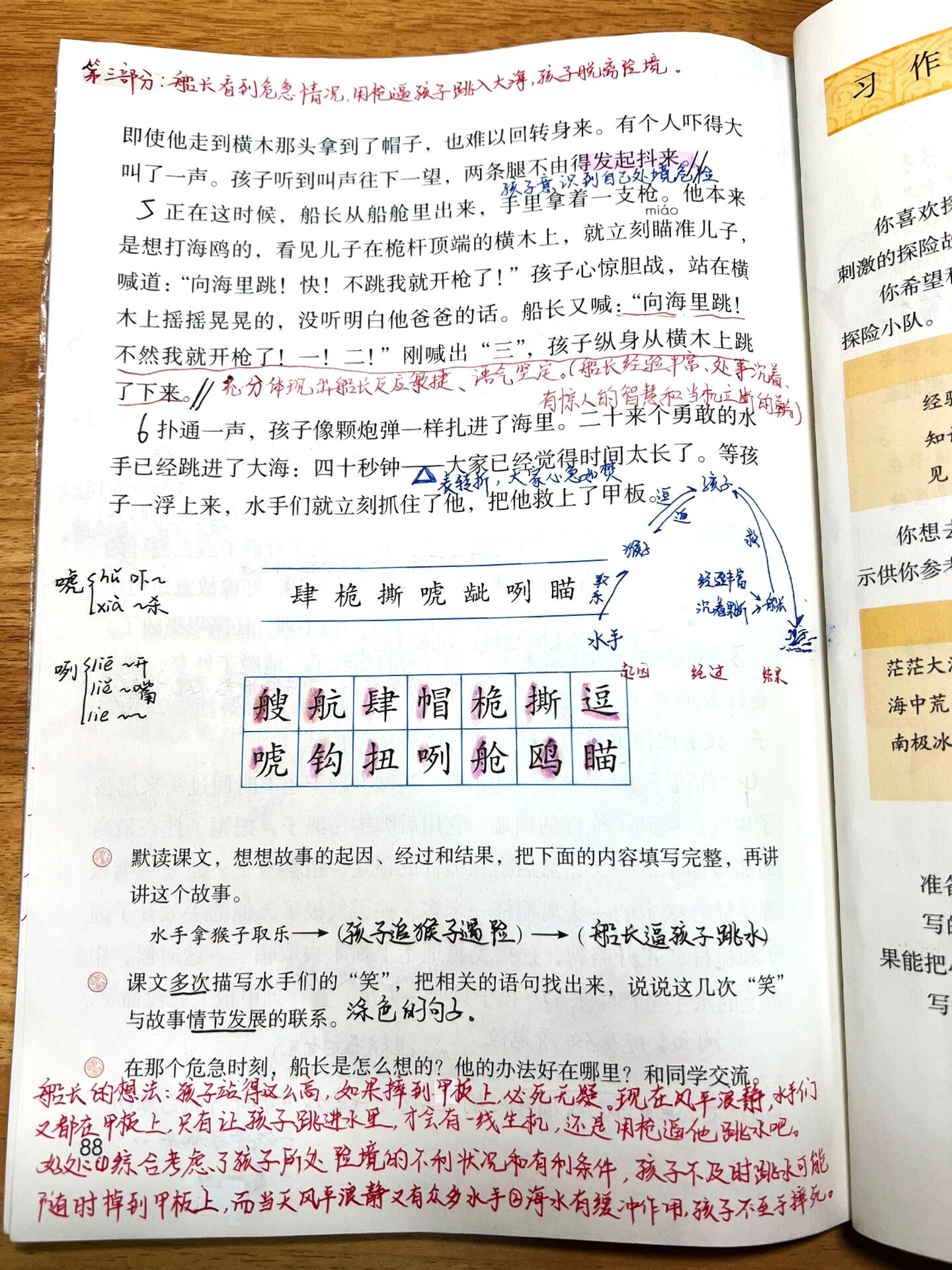 《跳水》板书设计77课堂笔记