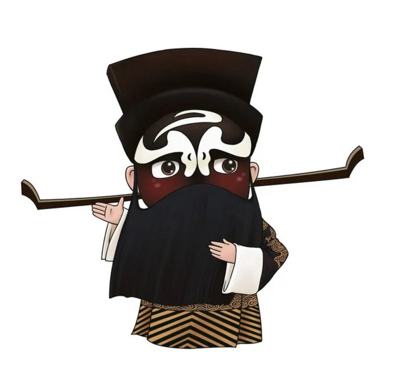 1⃣️京剧脸谱之包拯 黑脸典型代表:包拯!