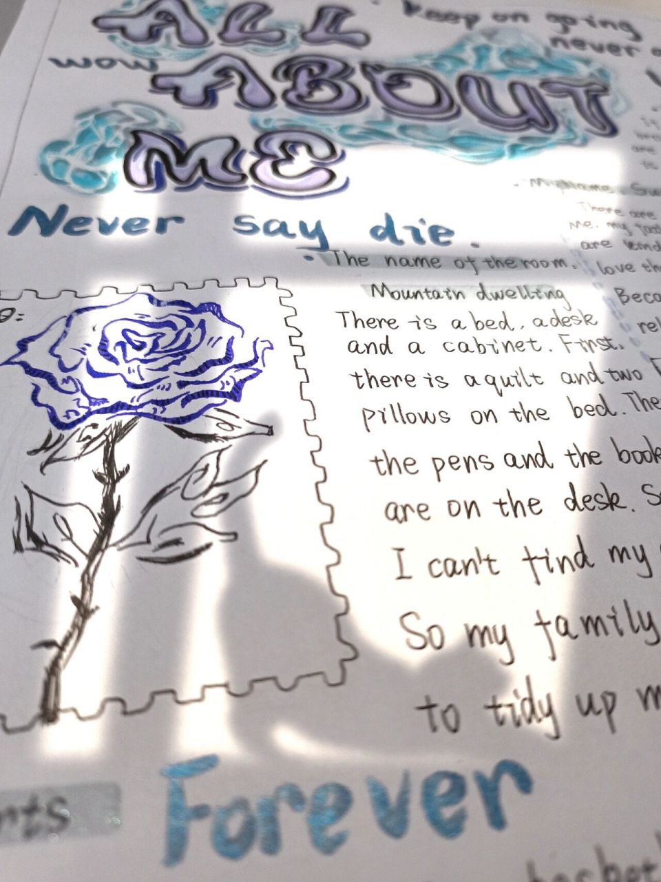 英语小报水波纹 画了好久,插画还还原了