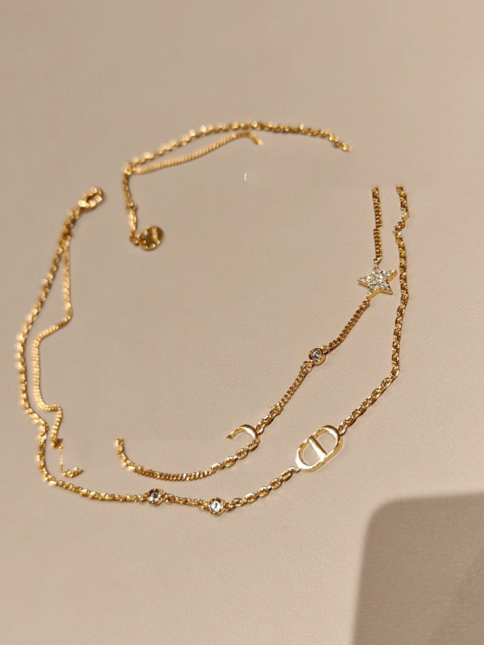 dior迪奥双层星星78项链氛围感满满 迪奥这条双层项链真的是好爱好