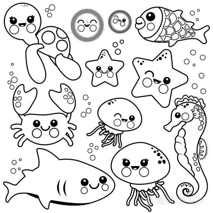 海洋动物简笔画大全929292