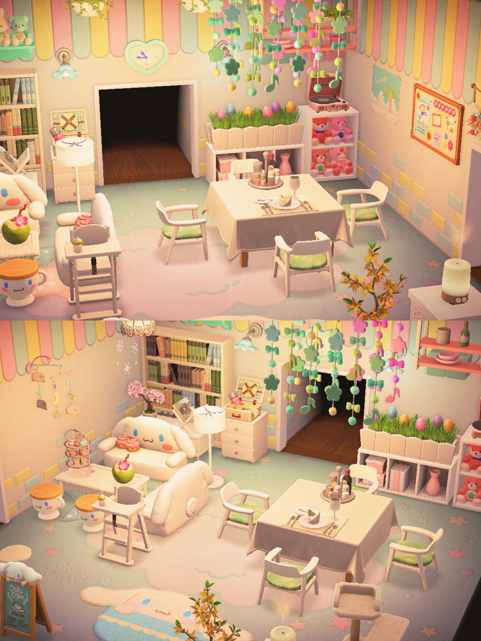 动森室内设计78|玉桂狗客厅 原创设计|玉桂狗风格客厅 	 超可爱的