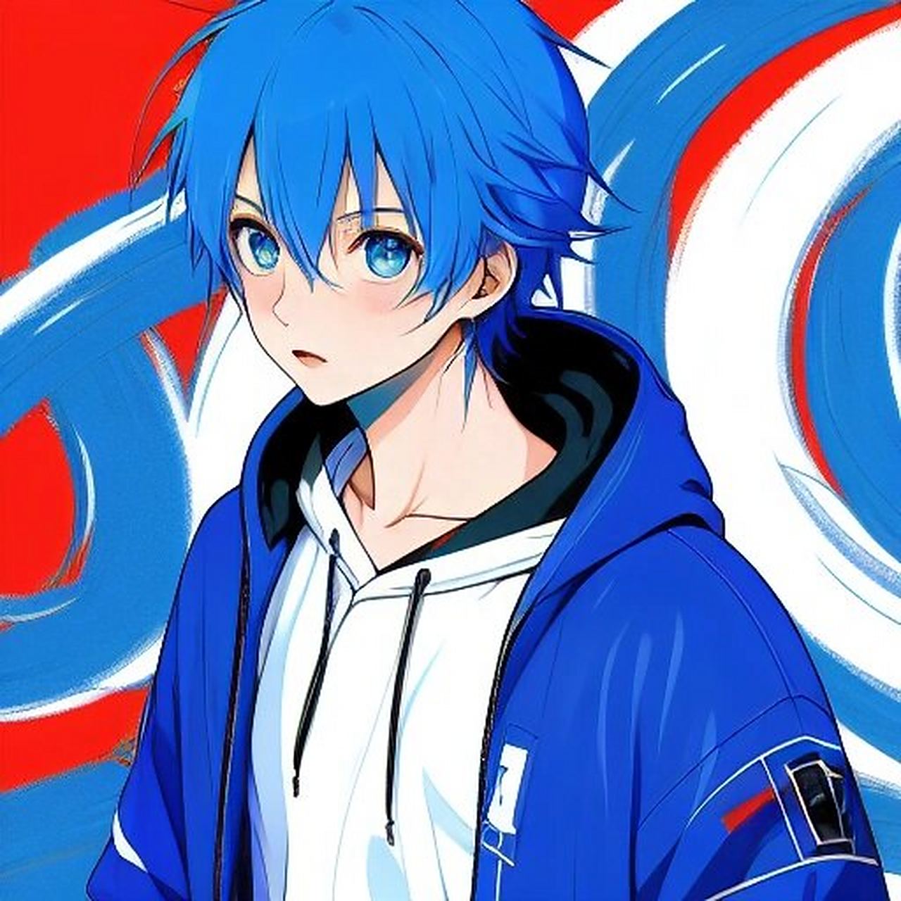 动漫男头蓝天(2)蓝发 蓝天白云下,有人习以为常,有人欣喜若狂