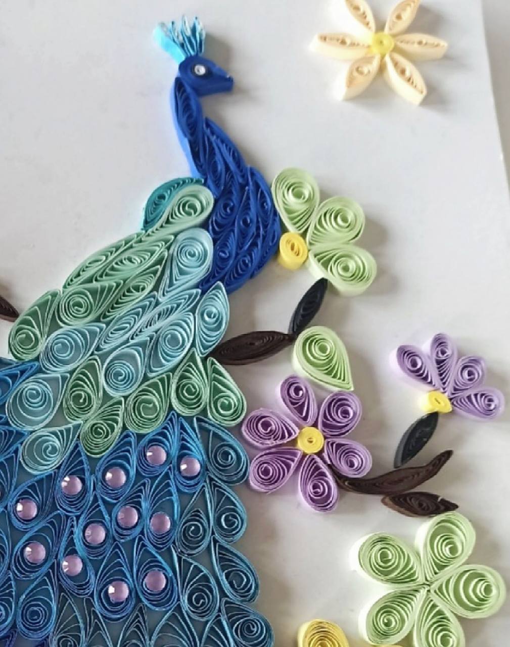 衍纸孔雀08 衍纸作品分享