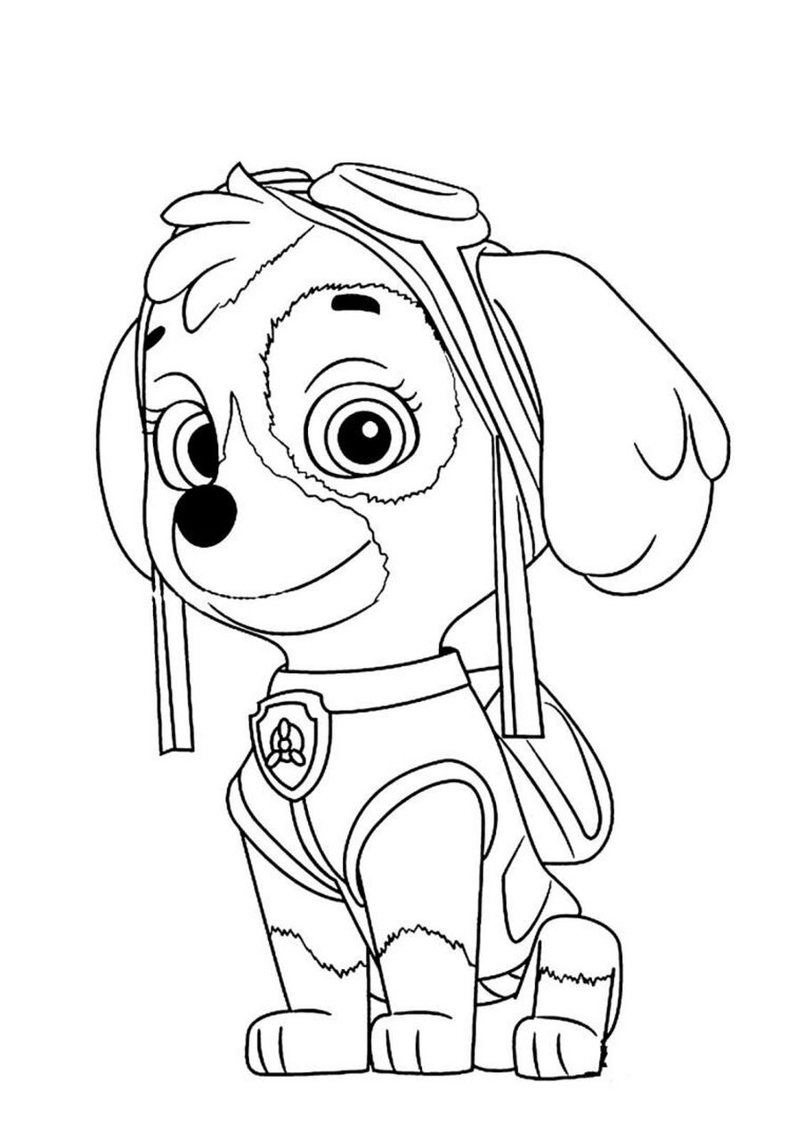 汪汪汪狗狗队涂色线稿可打印