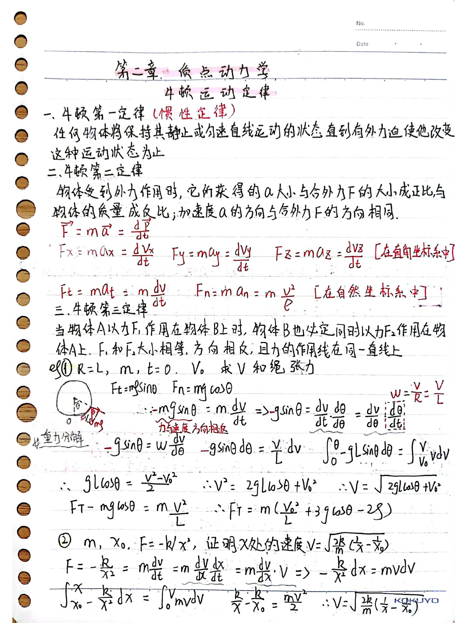大学物理手写笔记