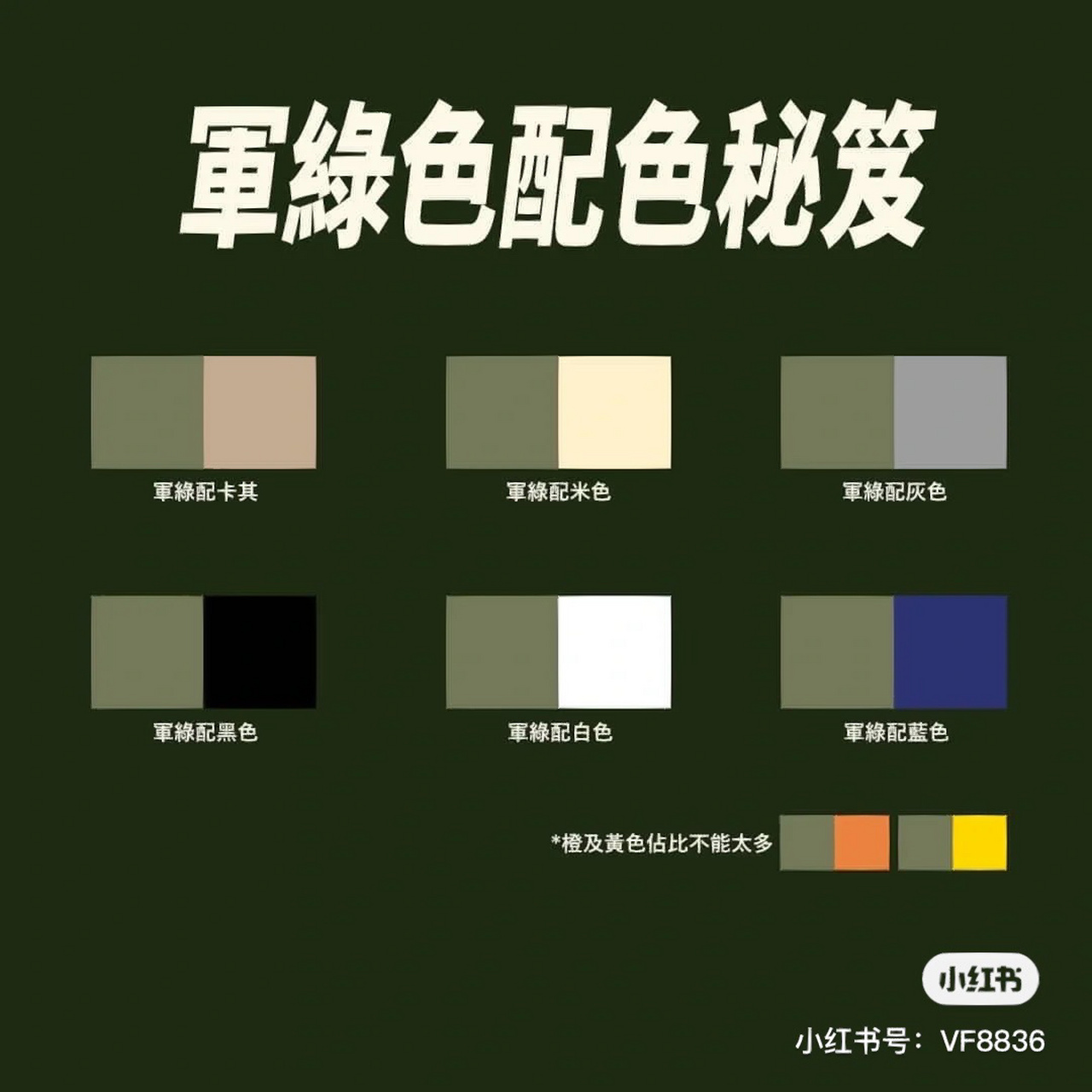 军绿色搭配