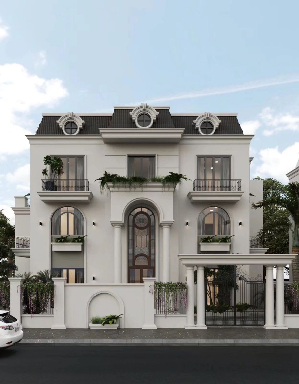 全网最美的法式自建别墅93 这款法式自建别墅外观高级大气7815